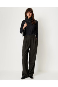 Pantalon à motif pied de poule
