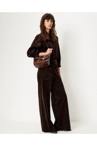 Pantalon droit en velours