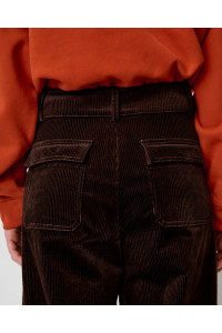 Pantalon droit en velours