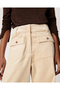 Pantalon droit en velours