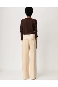 Pantalon droit en velours