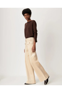 Pantalon droit en velours