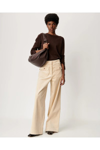Pantalon droit en velours
