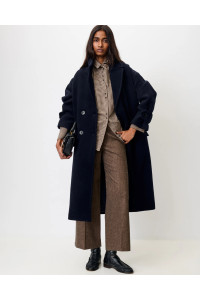 Manteau long en laine