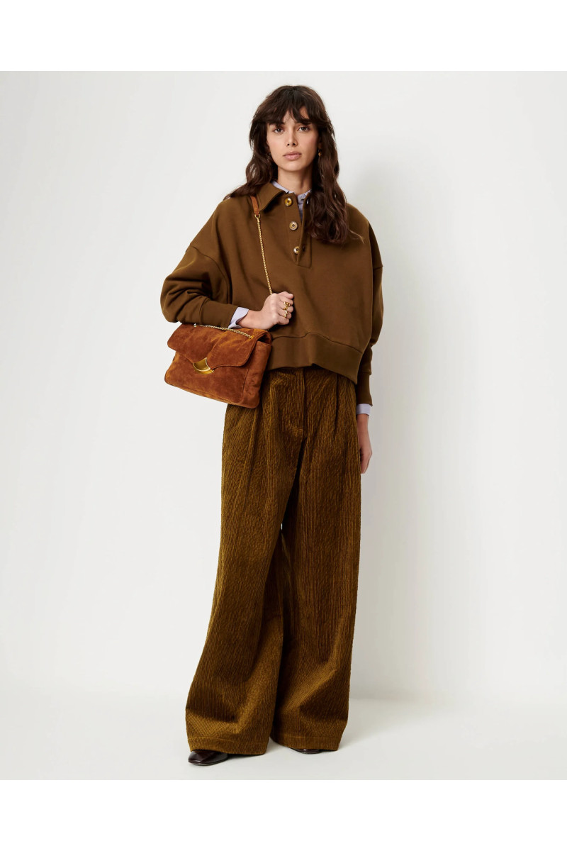 Pantalon ample en velours