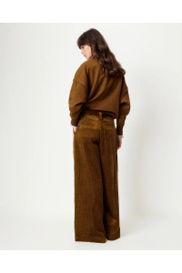 Pantalon ample en velours