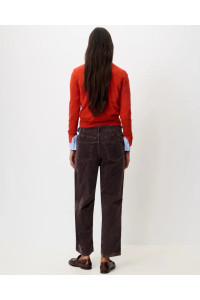 Pantalon droit en velours