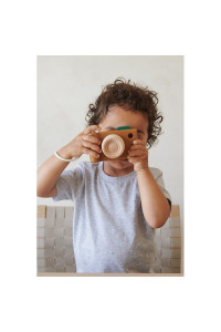 Appareil photo en bois - Golden caramel